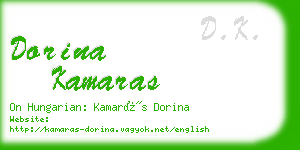 dorina kamaras business card